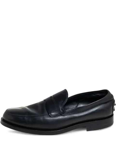Tod's Vintage pre-owned leather loafers Black 457247