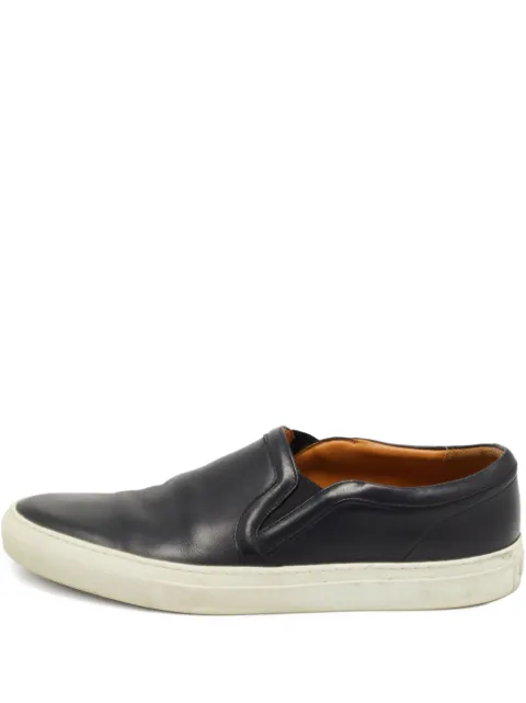Givenchy Pre-Owned leather slip-on sneakers Black 772143