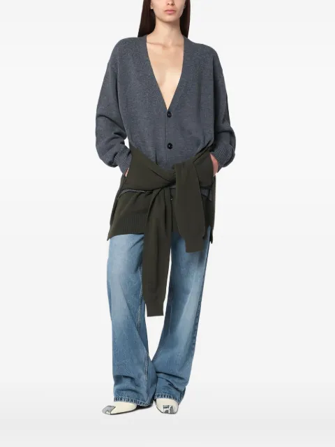 Stella McCartney buttoned two-tone cardigan Grey 6K10433S2582