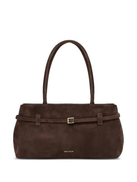 Manu Atelier Le Cambon East West suede shoulder bag Brown 2025262SUE