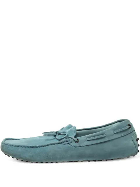 Tod's Vintage suede boat shoes Blue 368783