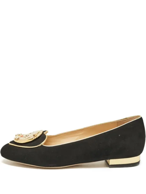 Charlotte Olympia decorative embroidered ballet flats Black 1097694