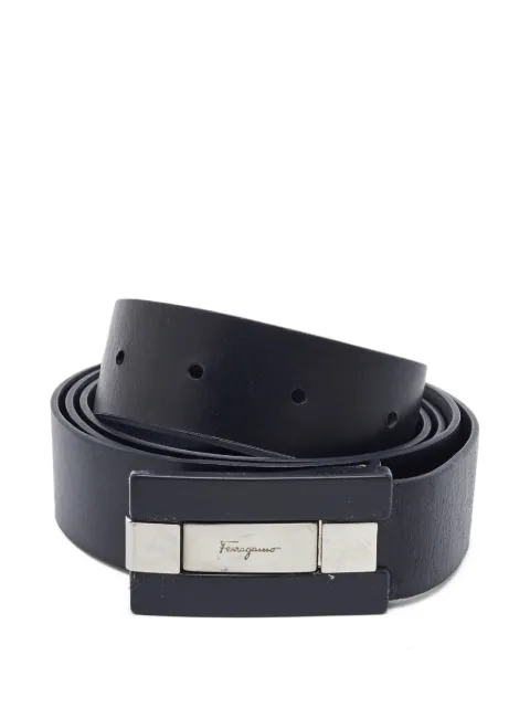 Ferragamo Pre-Owned logo-buckle belt Black 1113663