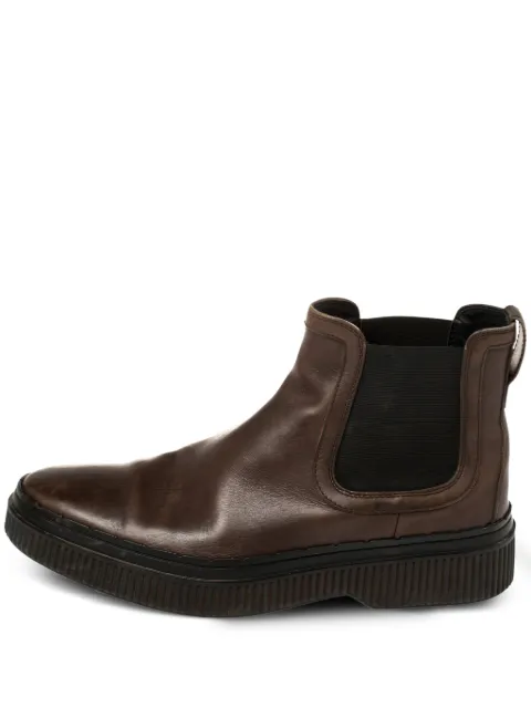 Tod's Vintage pre-owned leather Chelsea boots Brown 387668
