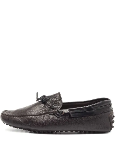 Tod's Vintage pre-owned pebble-leather loafers Black 916688