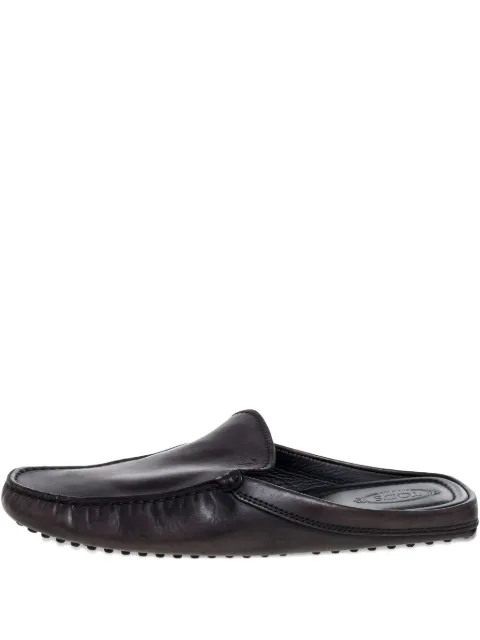 Tod's Vintage round-toe leather mules Black 325156