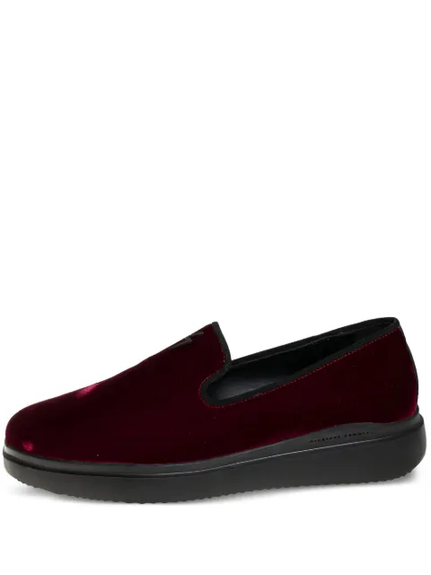 Giuseppe Zanotti Vintage velvet slip-on loafers Red 459061