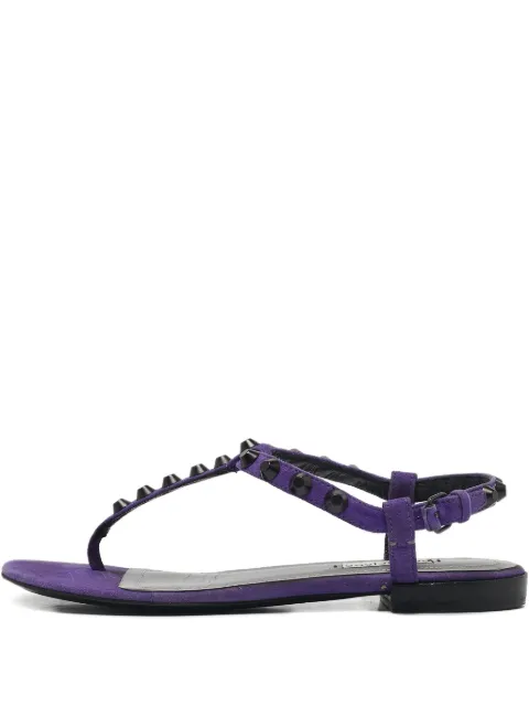 Balenciaga Pre-Owned suede stud sandals Purple 1118333