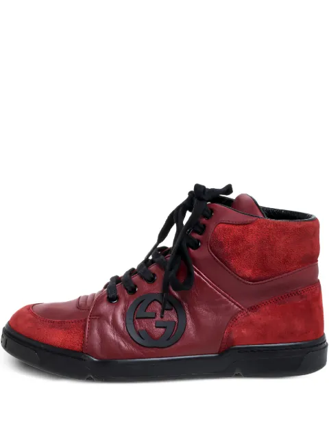 Gucci Pre-Owned leather sneakers Red 336879