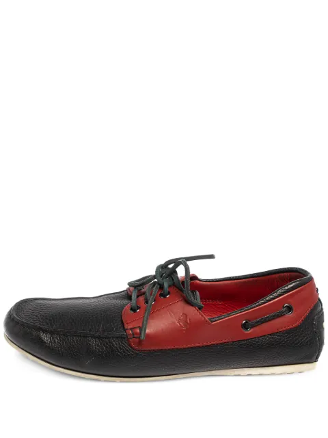Tod's Vintage xpre-owned two-tone leather boat shoes Blue 414847