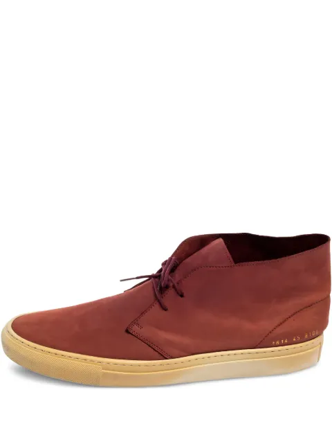 Common Projects suede lace-up desert boots Red 527665