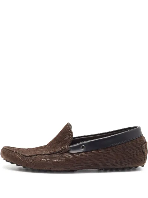 Tod's Vintage Pre-owned suede loafers Brown 910829