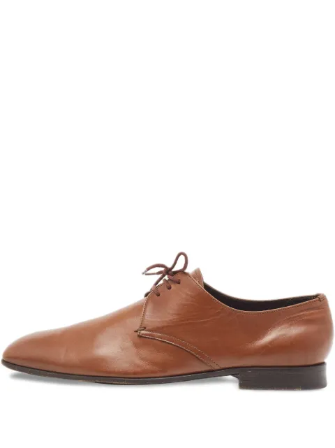 Prada Pre-Owned smooth leather derby shoes Brown 935609