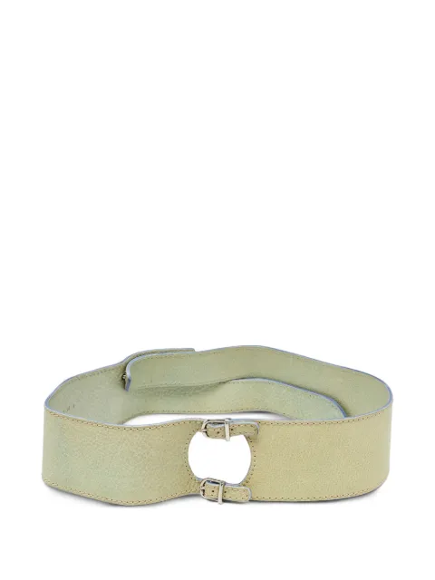 Marni Pre-Owned oval buckle leather belt Green 1002801