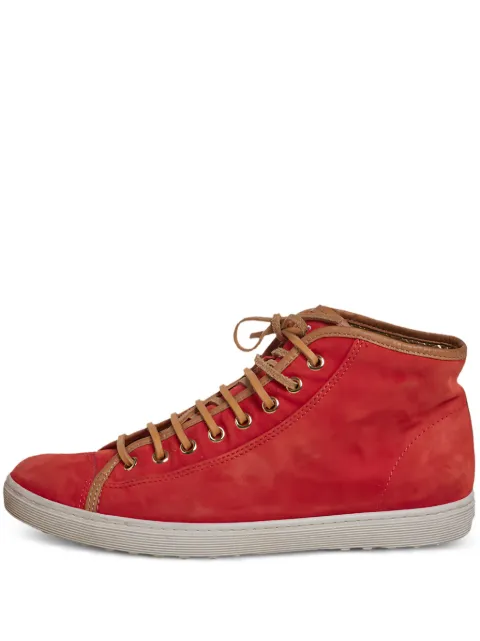 Tod's Vintage suede high-top sneakers Orange 402809
