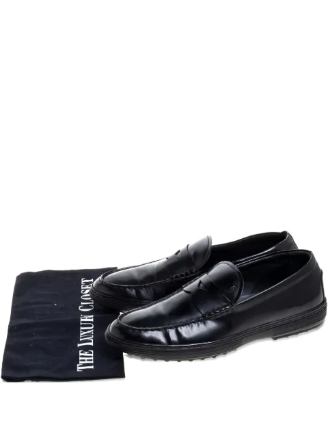 Tod's Vintage penny keeper loafers Black 367119