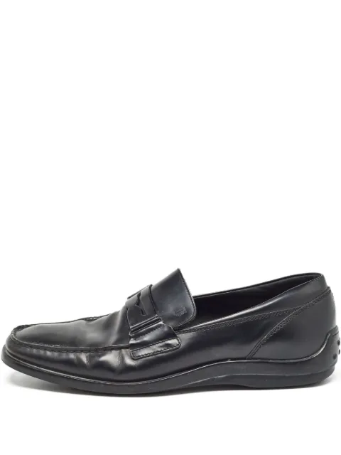 Tod's Vintage Pre-owned leather penny loafers Black 997851