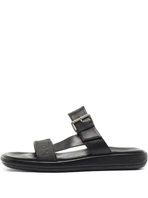 Louis Vuitton Pre-Owned buckle-strap flat sandals Black 857645