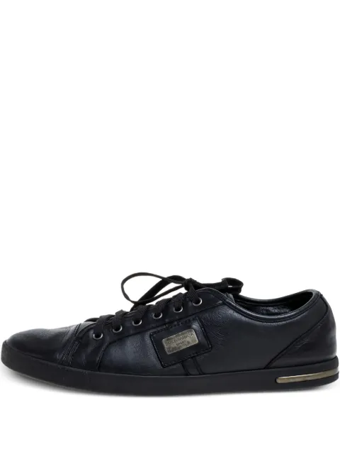 Dolce & Gabbana Pre-Owned logo-plaque sneakers Black 336219