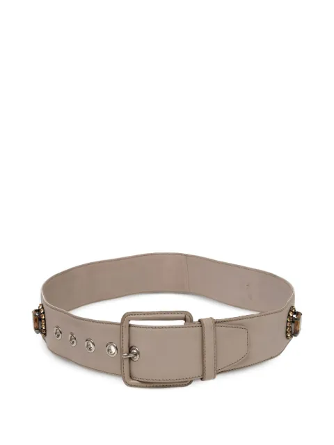 Miu Miu Pre-Owned leather embellished belt Neutrals 474317