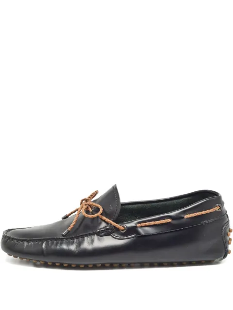 Tod's Vintage leather boat shoes Black 1008180