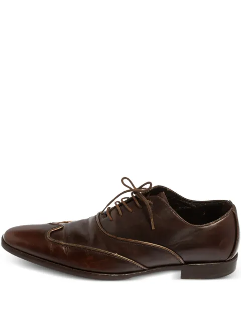 Dolce & Gabbana Pre-Owned leather lace-up shoes Brown 433852