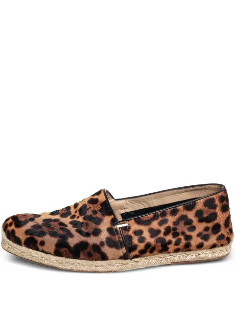 Christian Louboutin Pre-Owned leopard espadrilles Brown 413782