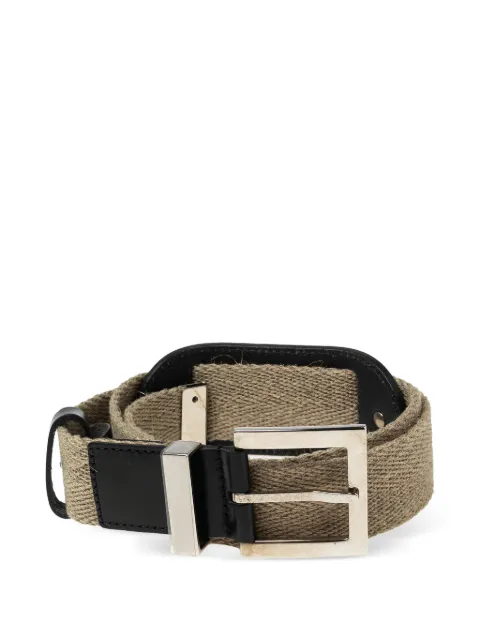 Dolce & Gabbana Pre-Owned leather-trim canvas belt Neutrals 569799
