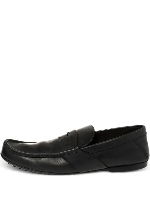 Louis Vuitton Pre-Owned leather loafers Black 387608