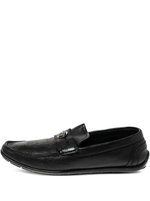 Versace Pre-Owned Medusa-plaque loafers Black 310619