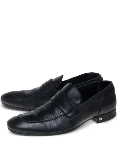 Louis Vuitton Pre-Owned leather loafers Black 387798