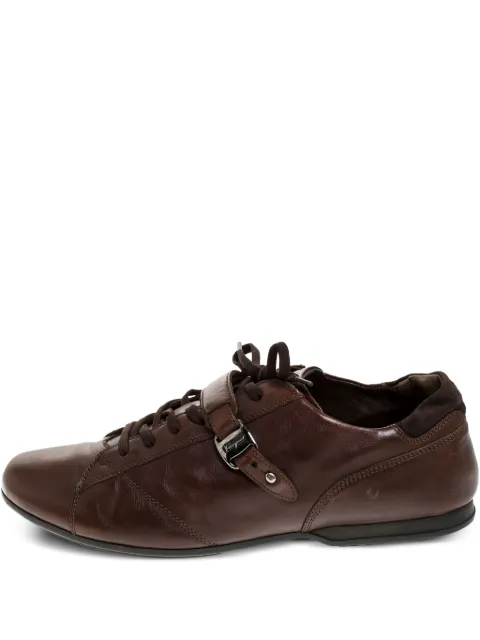 Ferragamo Pre-Owned leather sneakers Brown 276473