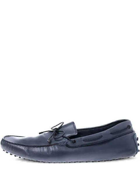 Tod's Vintage pre-owned leather loafers Grey 241673