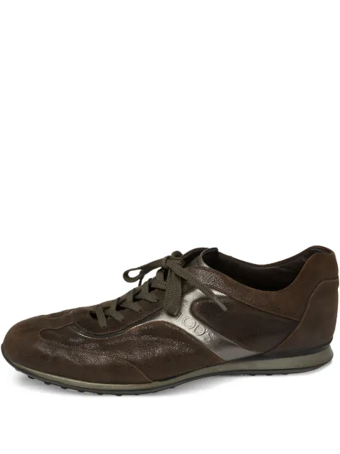 Tod's Vintage suede lace-up sneakers Brown 376114