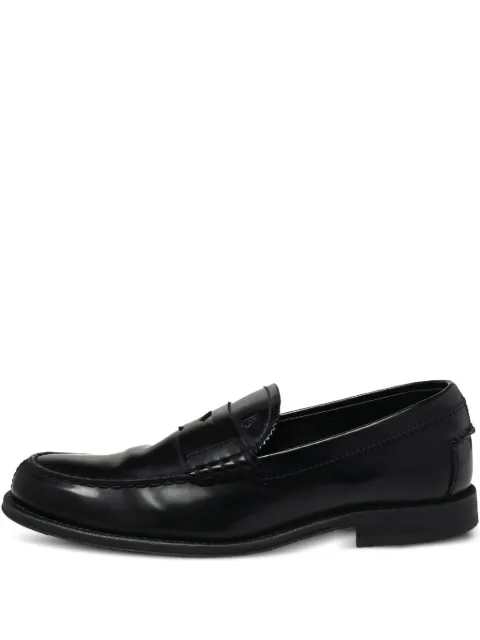 Tod's Vintage pre-owned leather penny-slot loafers Black 404919