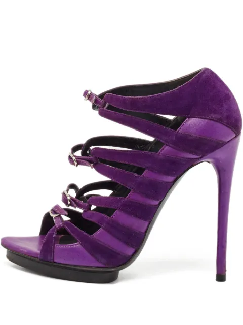 Balenciaga Pre-Owned 120mm leather heeled pumps Purple 1102135