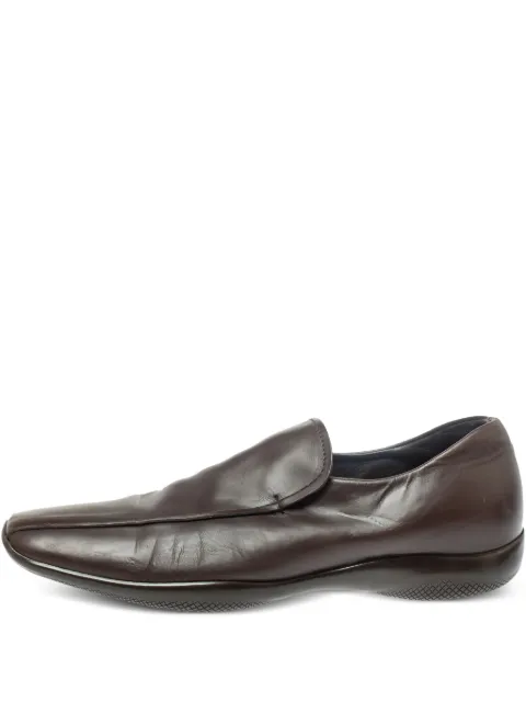 Prada Pre-Owned leather loafers Brown 367195