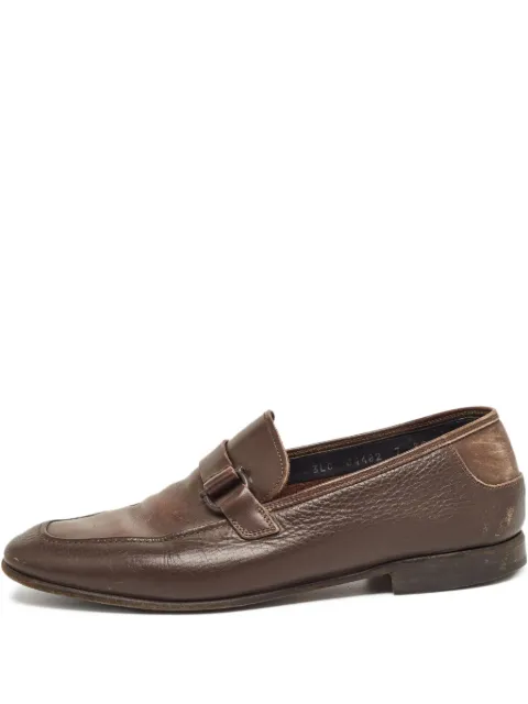 Ferragamo Pre-Owned leather loafers Brown 935521