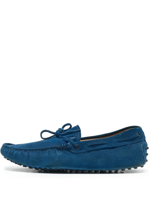 Tod's Vintage suede driving shoes Blue 1130935