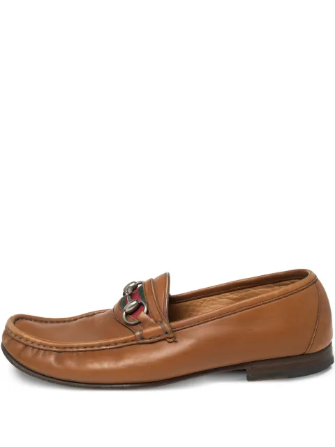 Gucci Pre-Owned Horsebit-detailed loafers Brown 586615