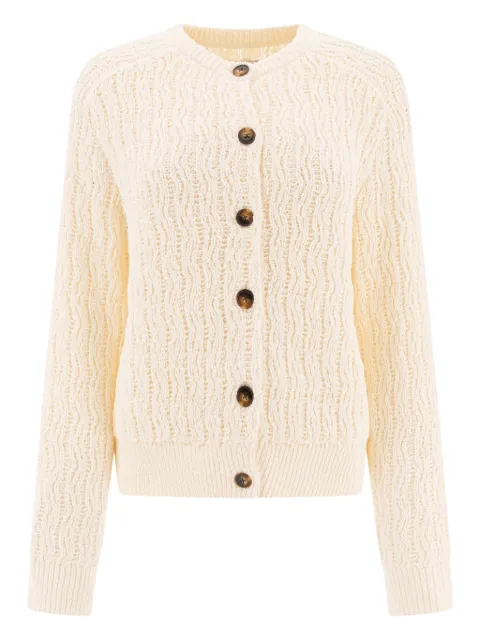 Loulou Sean textured button cardigan Neutrals SEANRICE