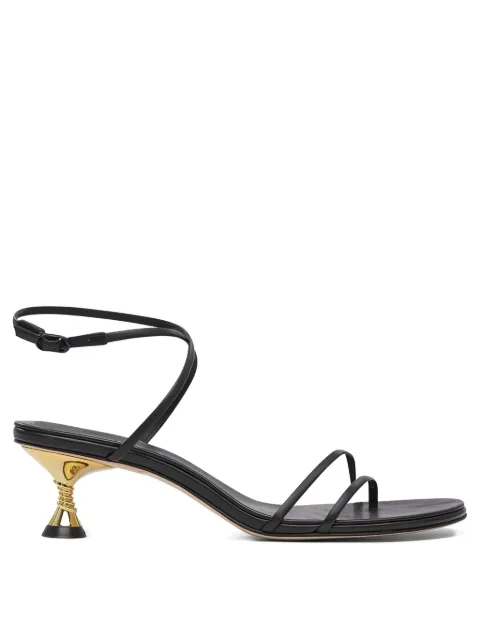 Studio Amelia 50mm helix-shaped heel sandals Black F850CFSHELIX50BLK