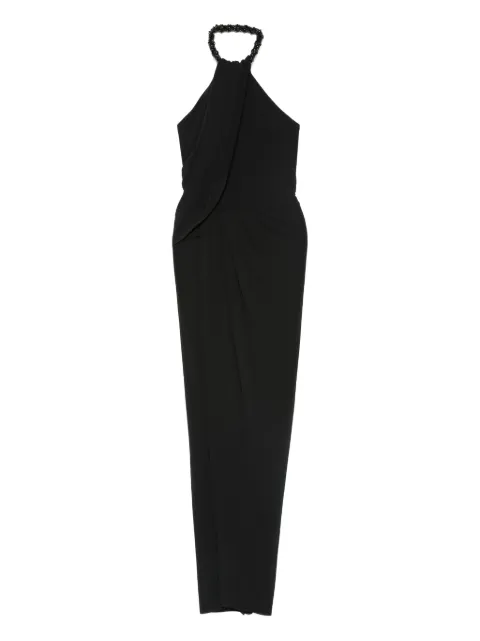 Amen embellished halterneck maxi dress Black AMW25504999