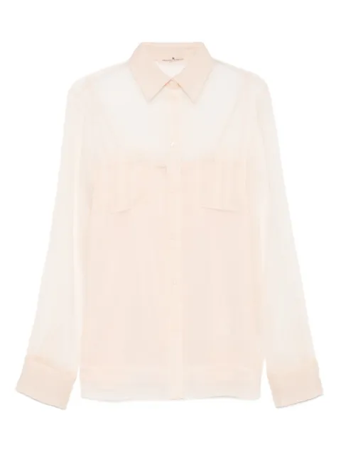 Ermanno Scervino sheer button-up shirt Pink D472K312CSXCK