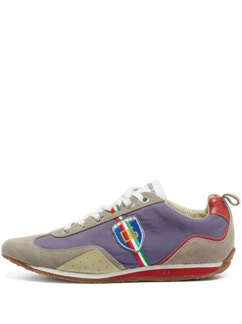 Dolce & Gabbana Pre-Owned logo-embroidered leather sneakers Grey 856929