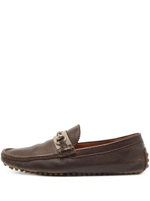 Gucci Pre-Owned leather loafers Brown 856289