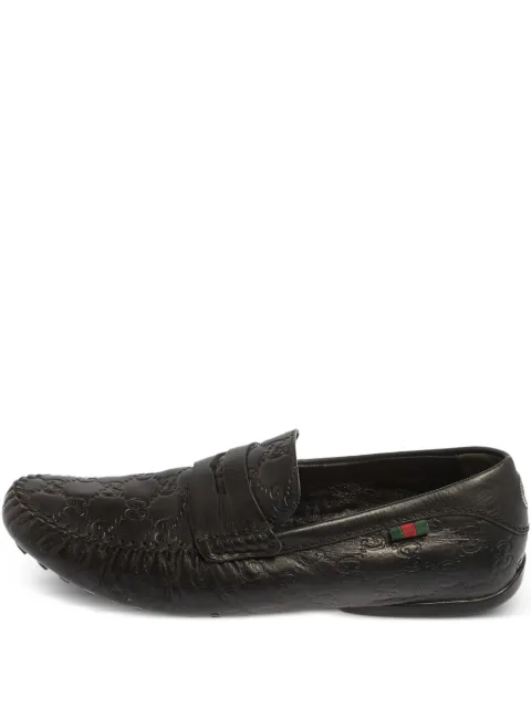 Gucci Pre-Owned Gucissima loafers Black 433894