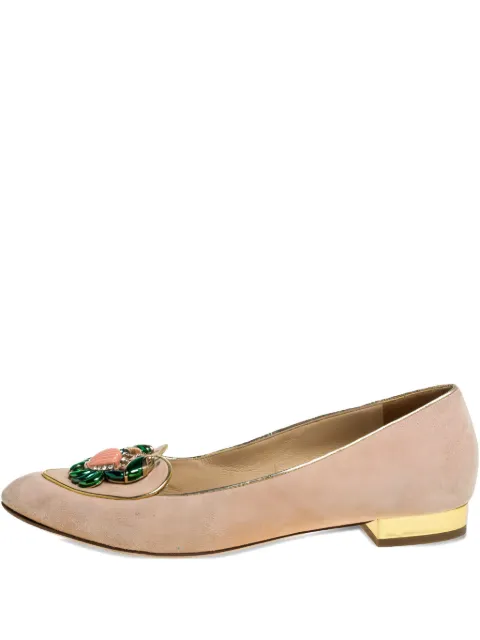 Charlotte Olympia leather ballet flats Neutrals 335316