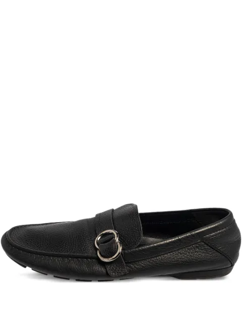 Versace Pre-Owned leather loafers Black 457346