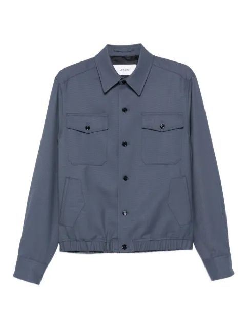 Lardini button-fastening flap-pocket jacket Blue AANOROAAIF65426